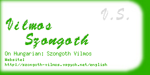 vilmos szongoth business card